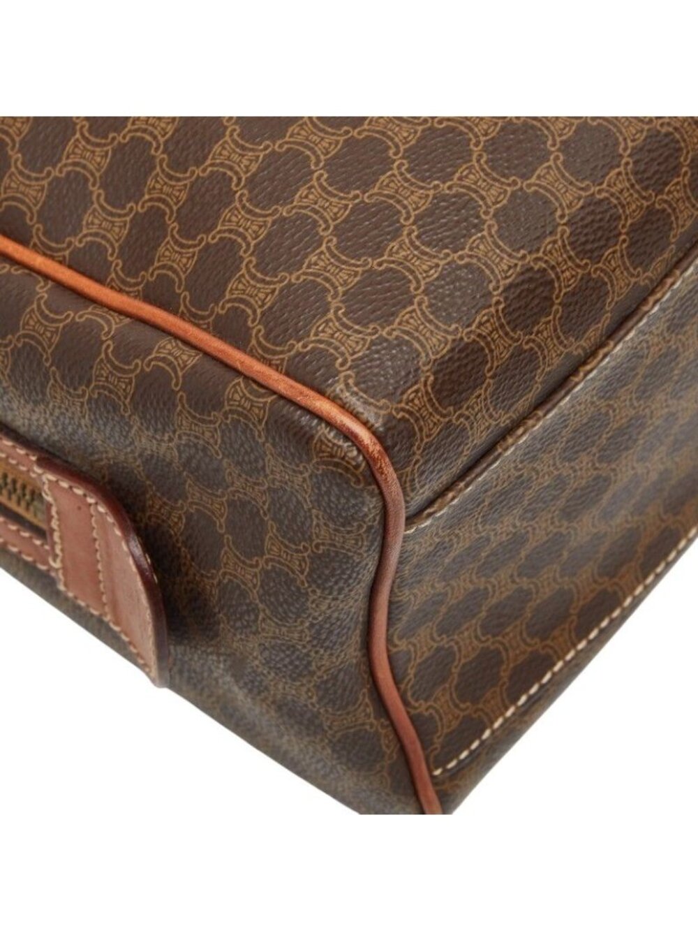 ★SOLD★ Celine Macadam Mini Boston Bag Brown Leather - Picture 7 of 10
